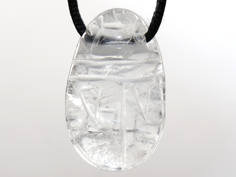 rock crystal with cord or silver 925