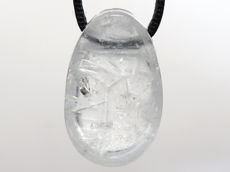 rock crystal with cord or silver 925