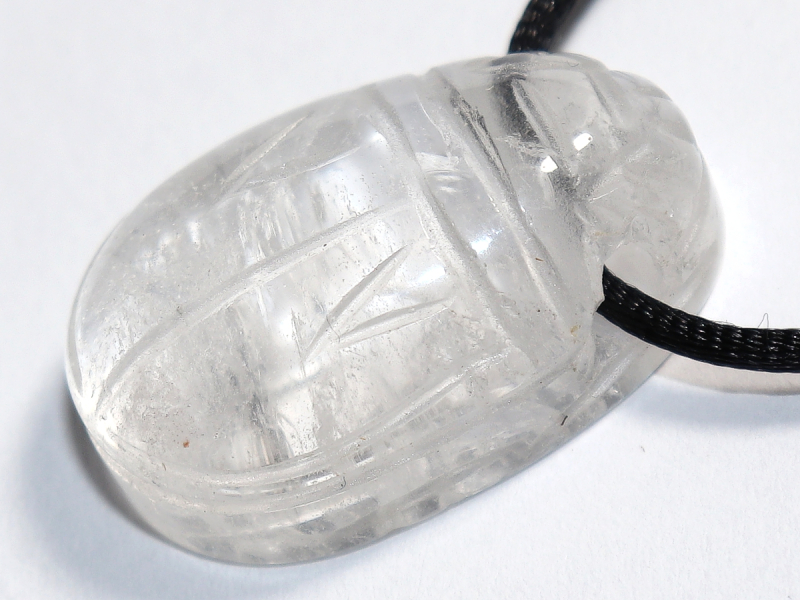 rock crystal with cord or silver 925