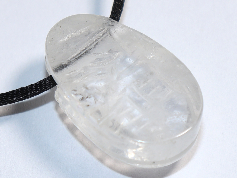 rock crystal with cord or silver 925