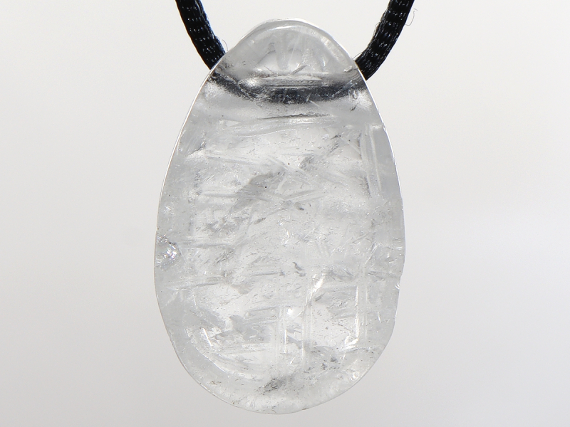 rock crystal with cord or silver 925