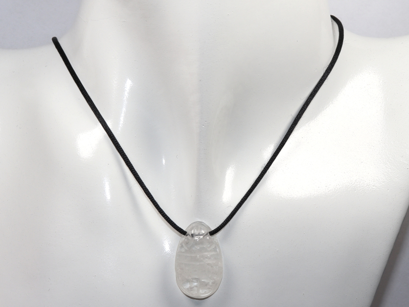 rock crystal with cord or silver 925