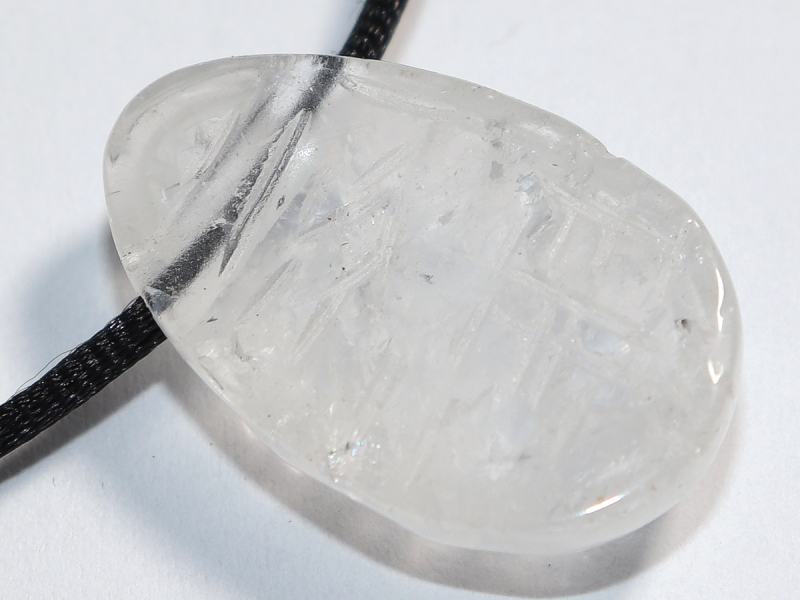 rock crystal with cord or silver 925