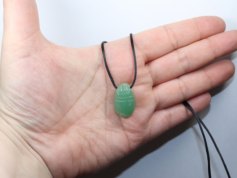 aventurine with cord or silver 925