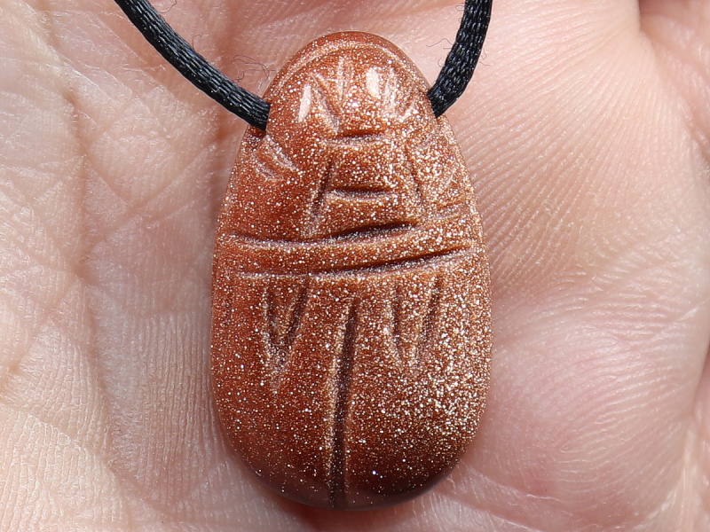 gold sandstone with cord or silver 925