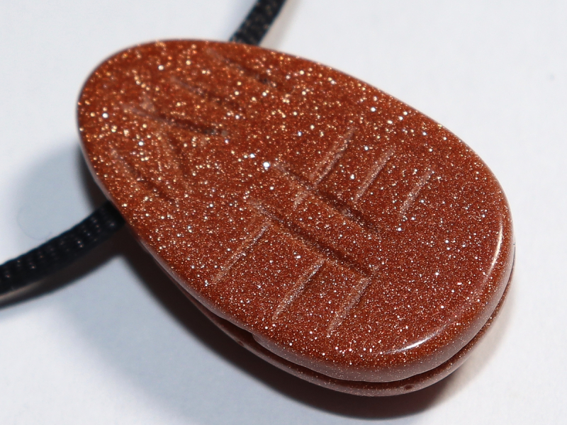 gold sandstone with cord or silver 925