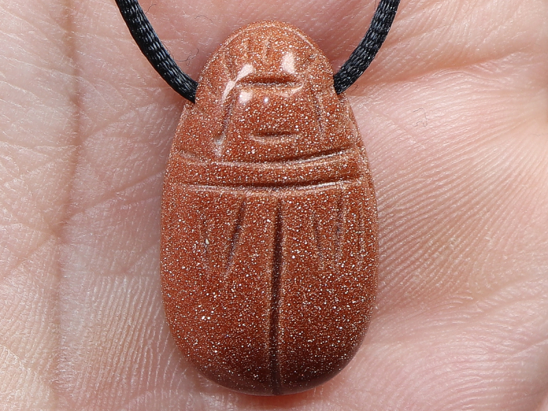 gold sandstone with cord or silver 925