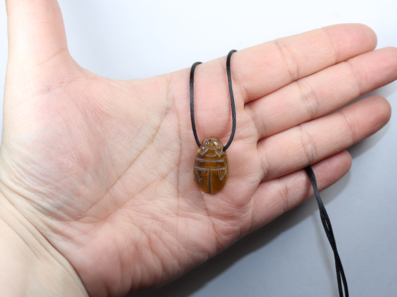 tiger's eye with cord or silver 925