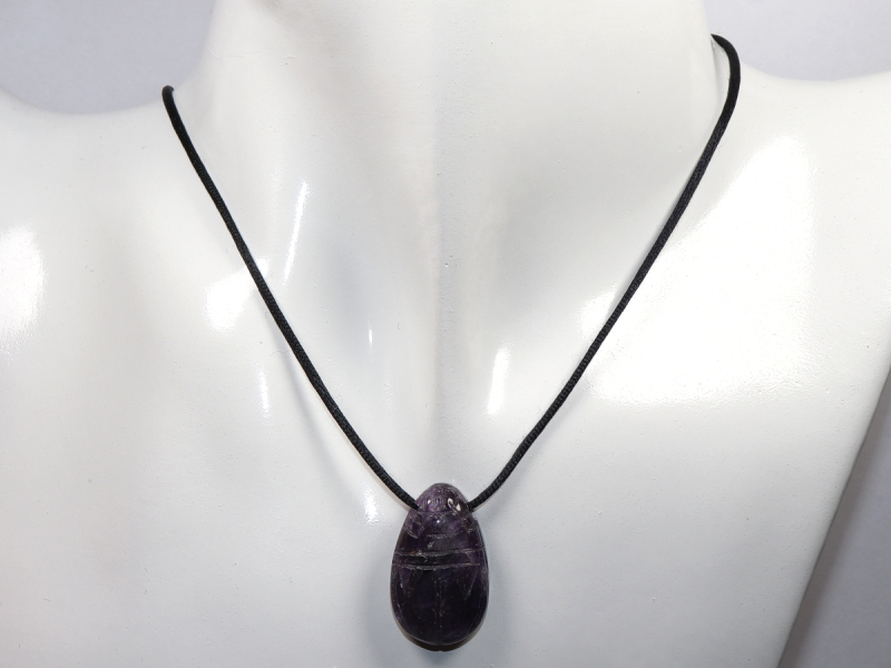 amethyst with cord or silver 925