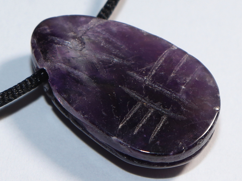 amethyst with cord or silver 925