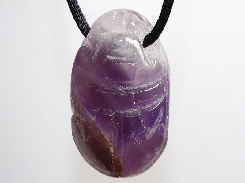 amethyst with cord or silver 925