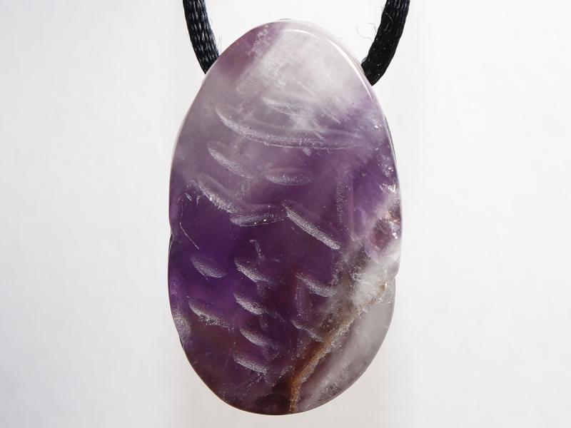 amethyst with cord or silver 925