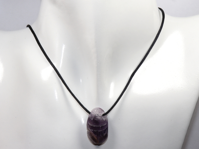 amethyst with cord or silver 925
