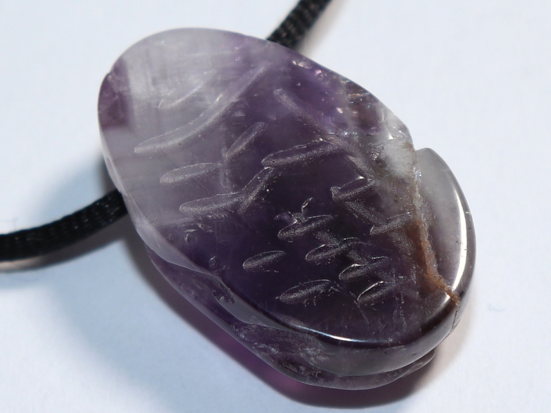 amethyst with cord or silver 925