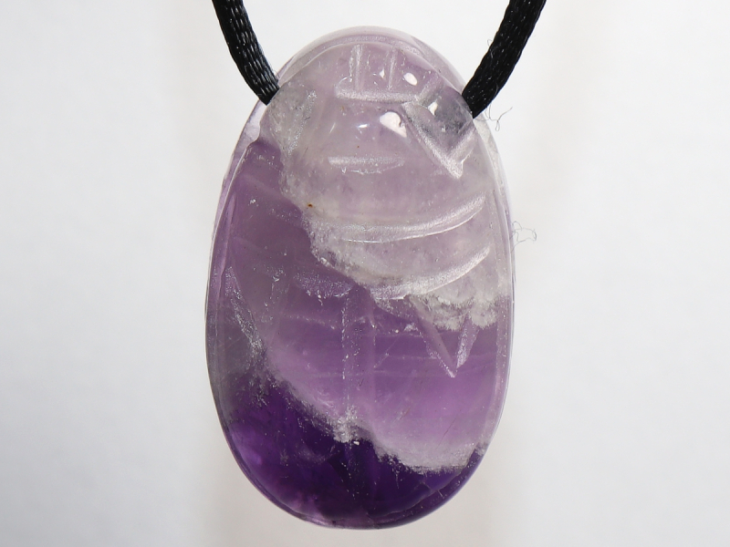 amethyst with cord or silver 925