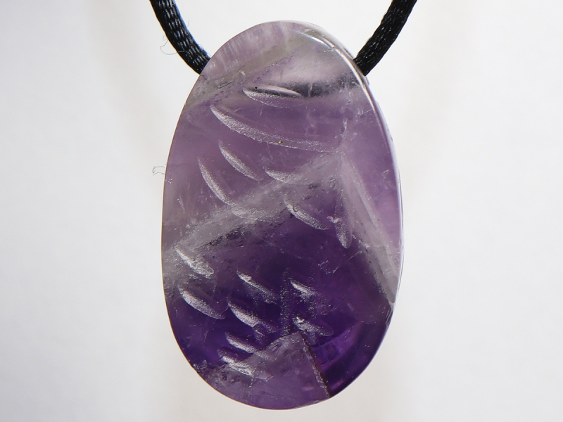 amethyst with cord or silver 925