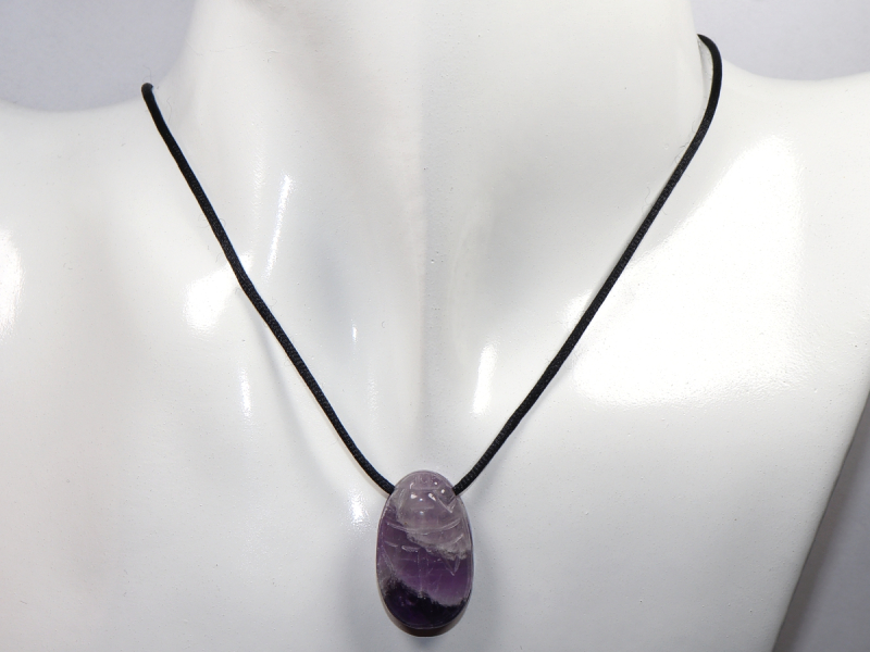 amethyst with cord or silver 925