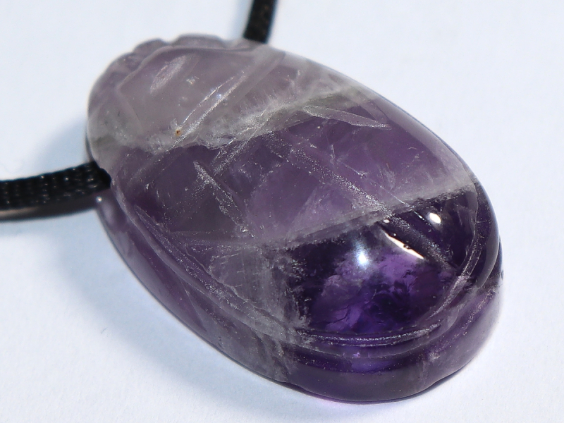 amethyst with cord or silver 925
