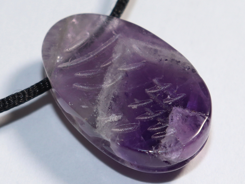 amethyst with cord or silver 925