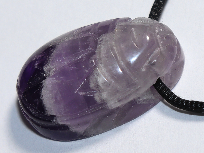 amethyst with cord or silver 925