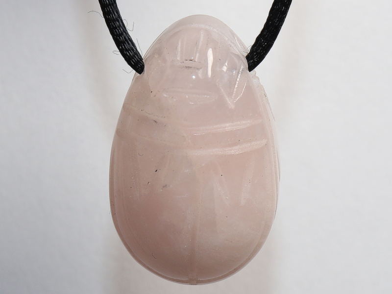 rose quartz with cord or silver 925