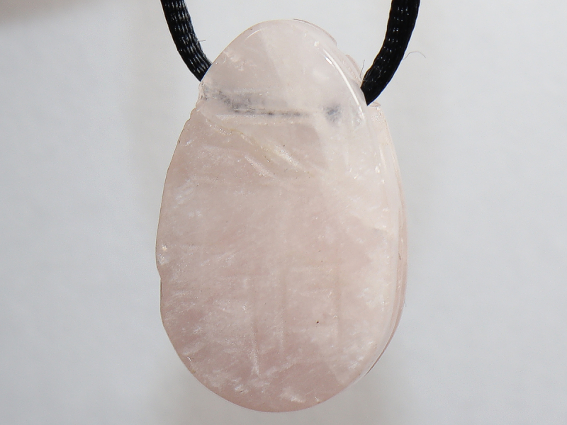 rose quartz with cord or silver 925