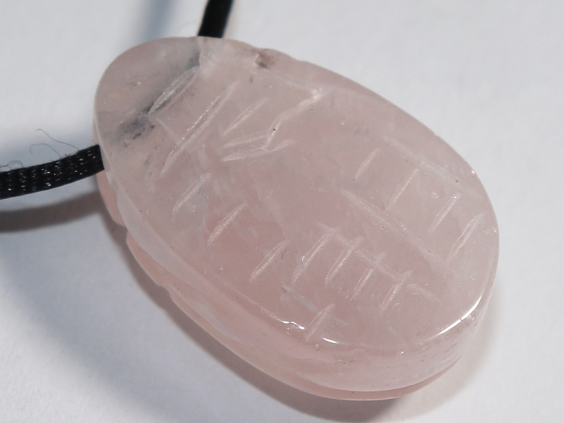 rose quartz with cord or silver 925