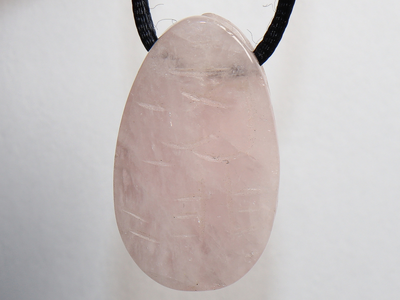 rose quartz with cord or silver 925