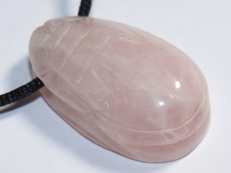 rose quartz with cord or silver 925