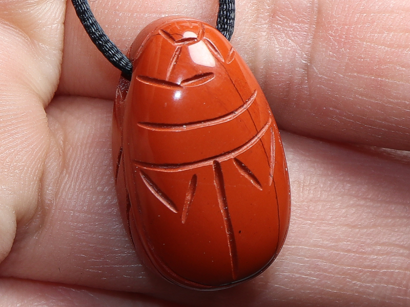 red jasper with cord or silver 925