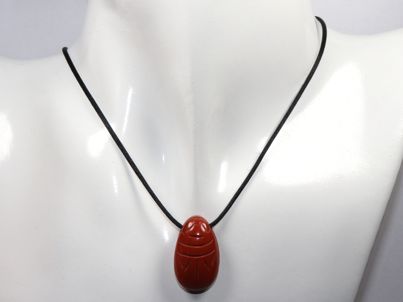 red jasper with cord or silver 925
