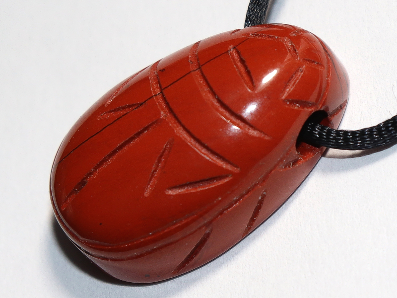red jasper with cord or silver 925