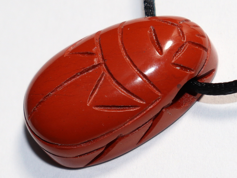 red jasper with cord or silver 925