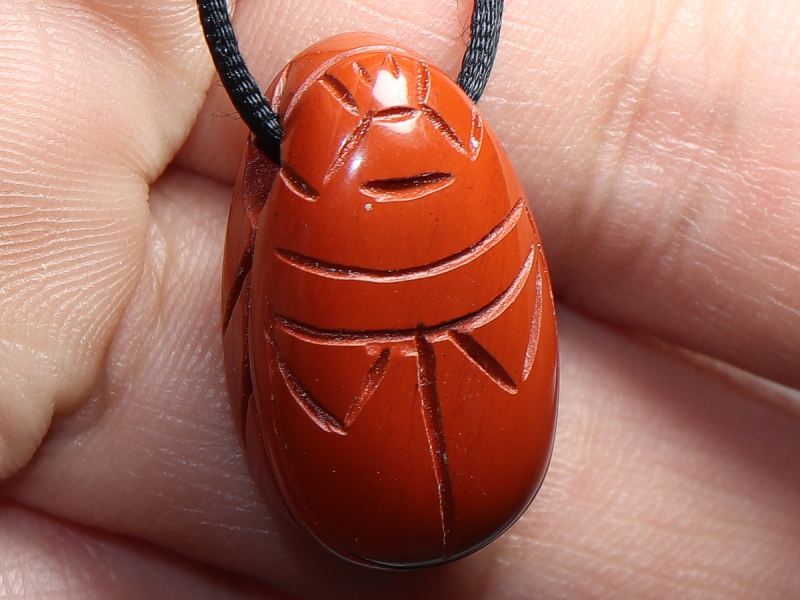 red jasper with cord or silver 925