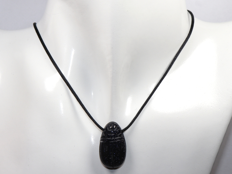 blue sandstone with cord or silver 925