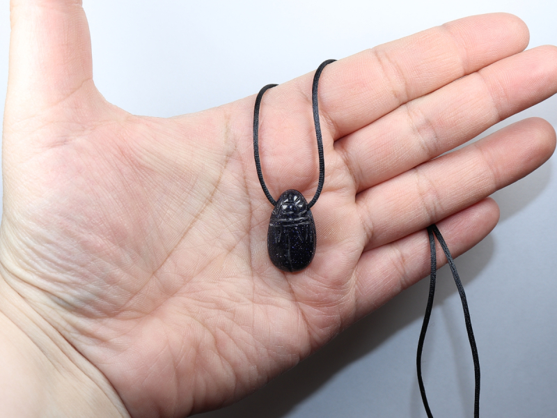blue sandstone with cord or silver 925