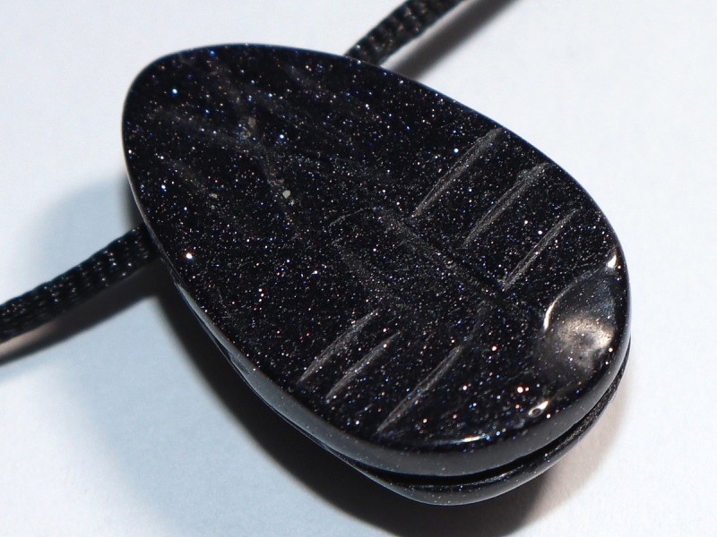 blue sandstone with cord or silver 925
