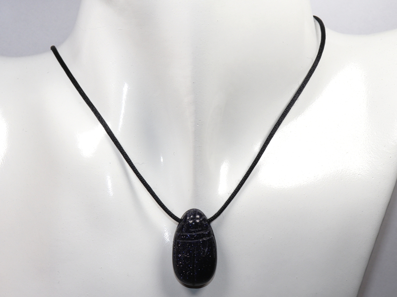 blue sandstone with cord or silver 925