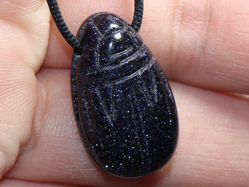 blue sandstone with cord or silver 925