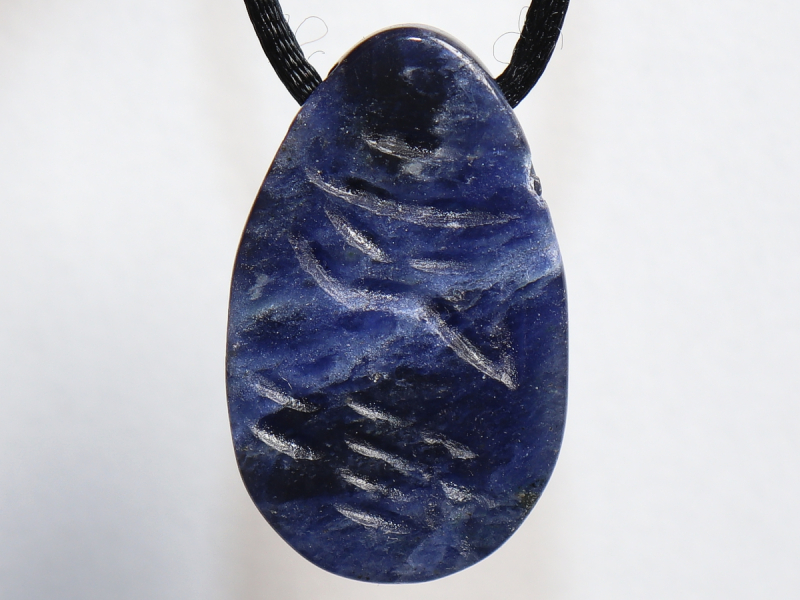 sodalite with cord or silver 925