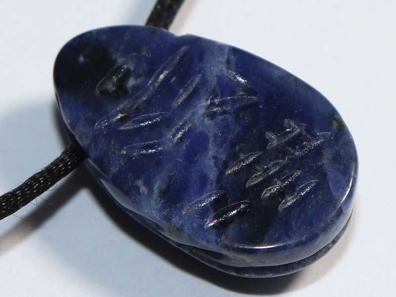 sodalite with cord or silver 925