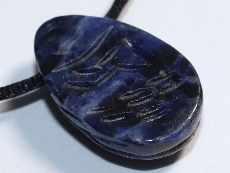 sodalite with cord or silver 925