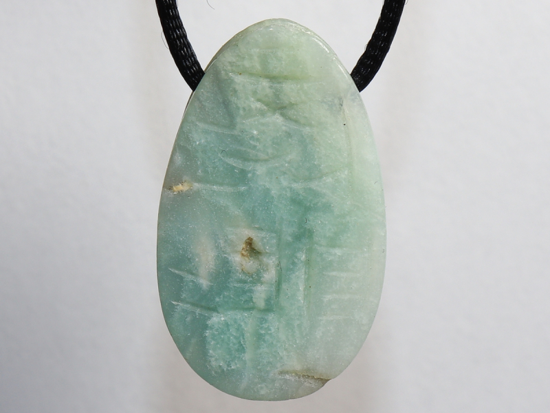 amazonite with cord or silver 925