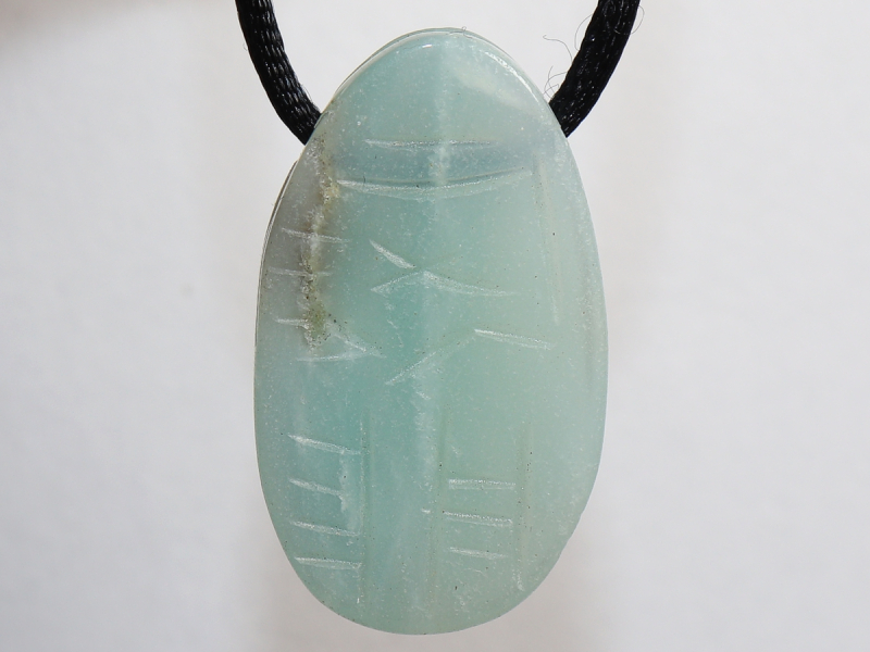 amazonite with cord or silver 925