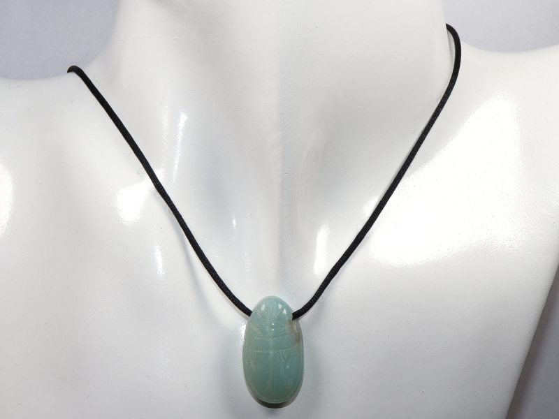 amazonite with cord or silver 925