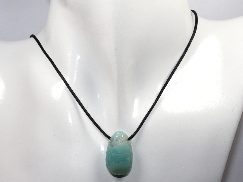 amazonite with cord or silver 925