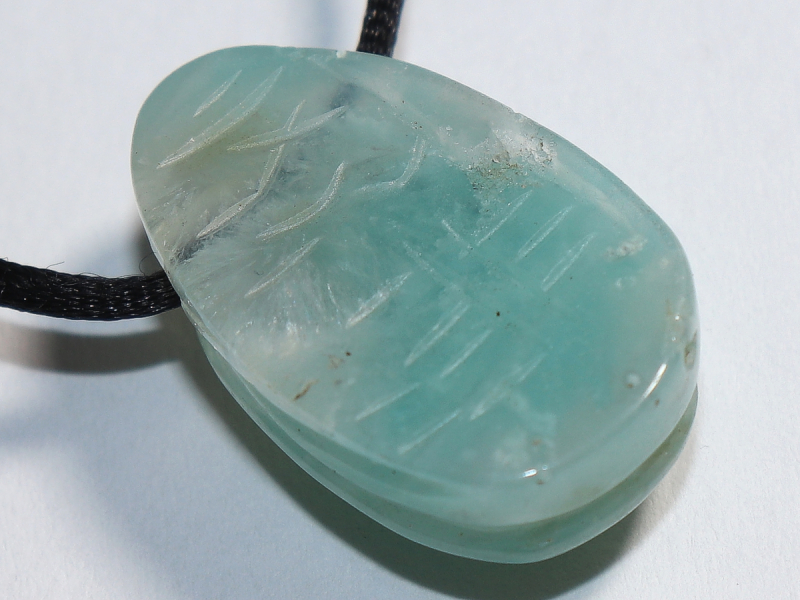 amazonite with cord or silver 925
