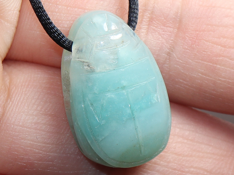 amazonite with cord or silver 925