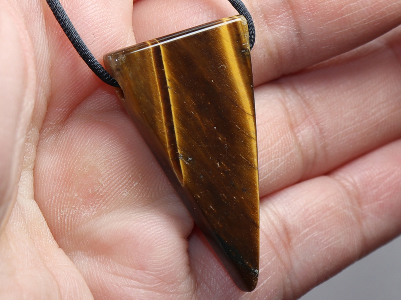 tiger's eye with cord or silver 925