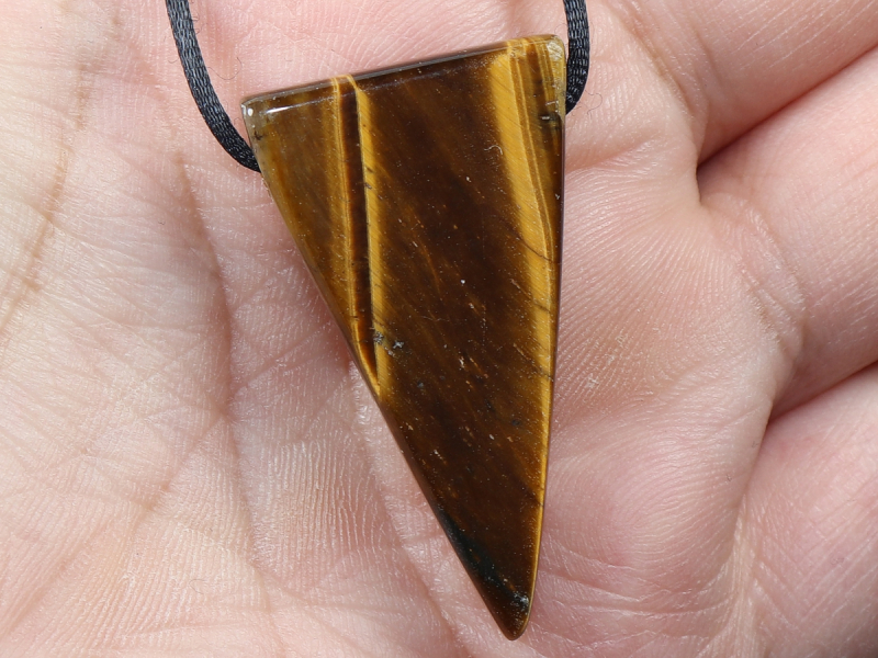 tiger's eye with cord or silver 925